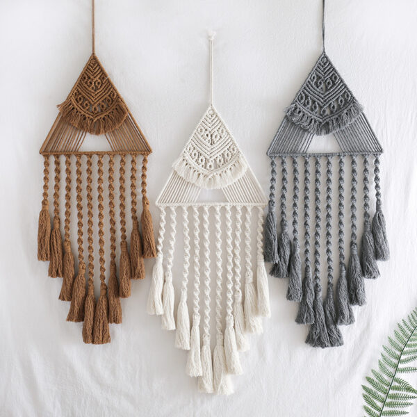 011da098-19bc-4480-ba79-1f9832068698.jpg Handwoven Home Decor Triangle Dream Catcher Pendant