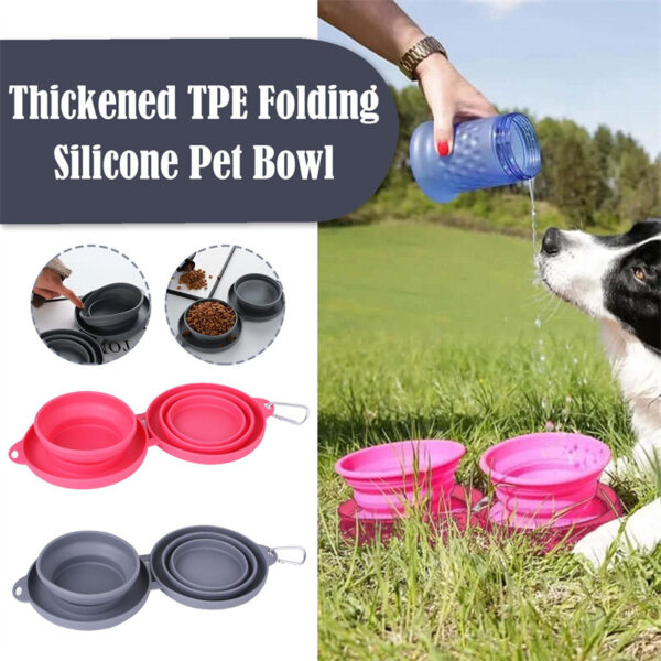 086b6c07-e464-4dea-9b65-9eef92b57734.jpg Rubber Foldable Double Bowl Pet Feeding Bowl Pets Supplies Dog Cat Bowls