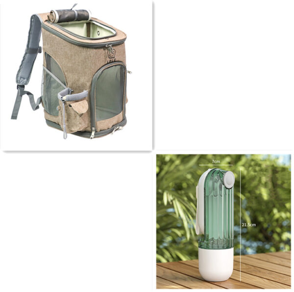 0c5f78e4-9ebc-4828-8285-db732213cbfc.jpg 2 In 1 Pet Water Cup Segment Design Green Dog Walking Portable Drinking Cup Dog Feeding Supplies Pet Supplies Dog Walking Water Feeder Pets Products