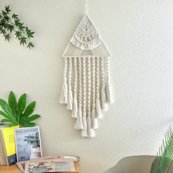 12fef69d-f0fb-4bff-9a0f-d038fb4b60f8.jpg Handwoven Home Decor Triangle Dream Catcher Pendant