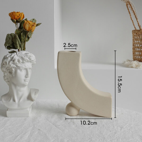 1616650438621.jpg Simplicity Ceramic Vase Dry Flower Arrangement Home Decoration Ornament Living Room Display Art Vases