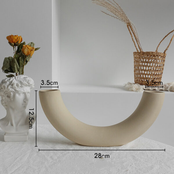1616650438623.jpg Simplicity Ceramic Vase Dry Flower Arrangement Home Decoration Ornament Living Room Display Art Vases