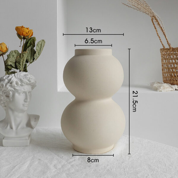 1616650438625.jpg Simplicity Ceramic Vase Dry Flower Arrangement Home Decoration Ornament Living Room Display Art Vases