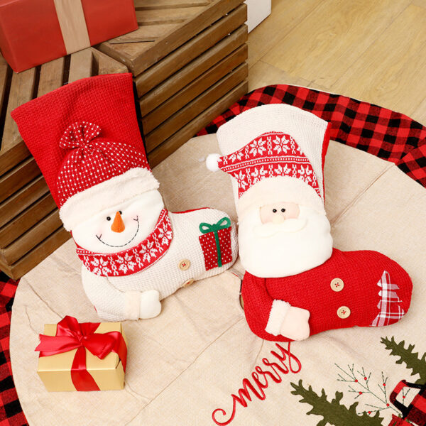 1657936588950.jpg Large Red White Knitted Christmas Stocking Santa Claus Fireplace Decor Socks Xmas Gift Bags Candy Holder Decor For Home