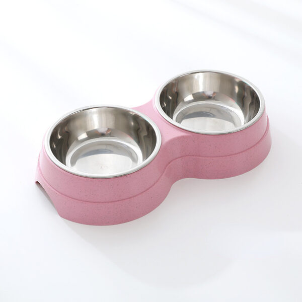 16c0bf2f-015a-40b5-a39e-cefc4bf990dd.jpg Double Pet Bowls Dog Food Water Feeder Stainless Steel Pet Drinking Dish Feeder Cat Puppy Feeding Supplies Small Dog Accessories