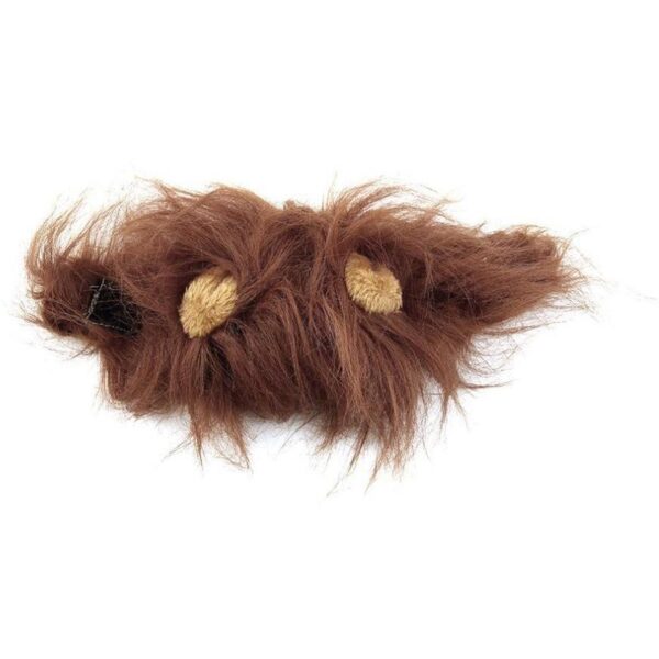 1703475329596.jpg Funny Pet Hat For Small Dogs Cats Hat Emulation Lion Hair Mane Ears Head Cap Scarf Pet Halloween Festival Costume