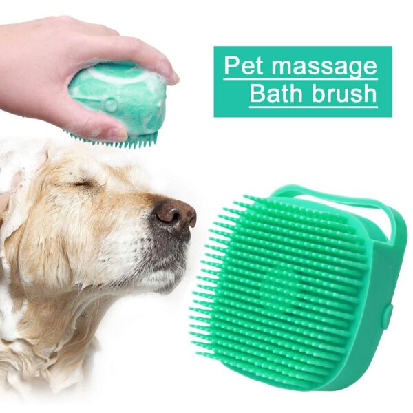 1805162207521280000.jpg Pet Dog Shampoo Massager Brush Cat Massage Comb Grooming Scrubber Shower Brush For Bathing Short Hair Soft Silicone Brushes