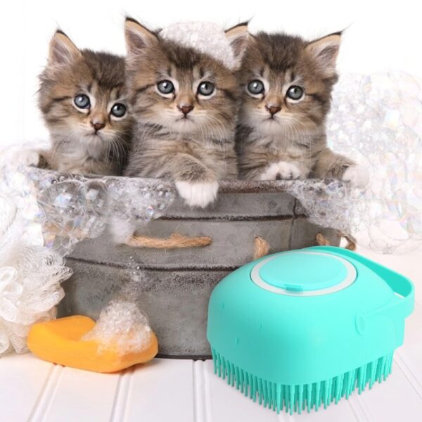 1805162207823269888.jpg Pet Dog Shampoo Massager Brush Cat Massage Comb Grooming Scrubber Shower Brush For Bathing Short Hair Soft Silicone Brushes