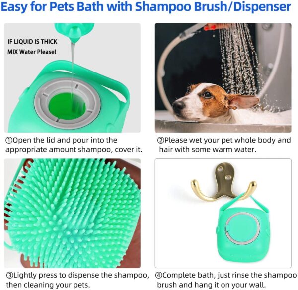 1805162208142036992.jpg Pet Dog Shampoo Massager Brush Cat Massage Comb Grooming Scrubber Shower Brush For Bathing Short Hair Soft Silicone Brushes