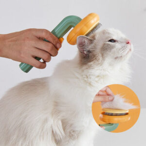 Pet Pumpkin Brush, Pet Grooming Self Cleaning Slicker Brush For Dogs Cats Puppy Rabbit, Cat Brush Grooming Gently Removes Loose Undercoat