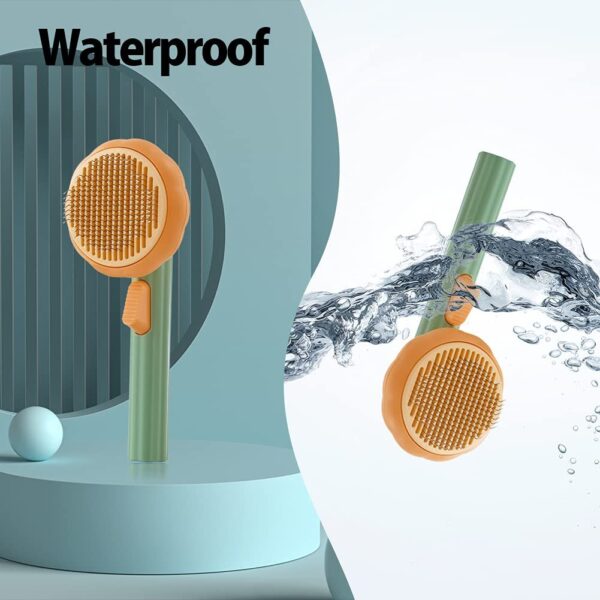 1823973248740888576.jpg Pet Pumpkin Brush, Pet Grooming Self Cleaning Slicker Brush For Dogs Cats Puppy Rabbit, Cat Brush Grooming Gently Removes Loose Undercoat