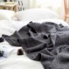 Nordic fringed knit ball blanket wool blanket office air conditioning lunch break blanket shawl blanket sofa leisure blanket blanket