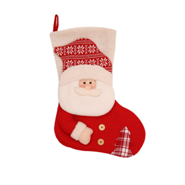 375805942580.jpg Large Red White Knitted Christmas Stocking Santa Claus Fireplace Decor Socks Xmas Gift Bags Candy Holder Decor For Home