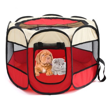 4390875452271.jpg Fast folding octagonal pet fence, 600D Oxford cloth, waterproof and catching cat, dog cage, pet cage