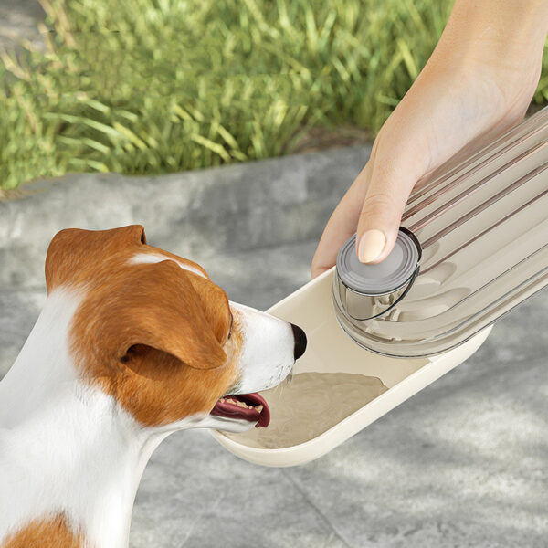 5d61cff3-904d-4123-bbf2-7e482271611a.jpg 2 In 1 Pet Water Cup Segment Design Green Dog Walking Portable Drinking Cup Dog Feeding Supplies Pet Supplies Dog Walking Water Feeder Pets Products