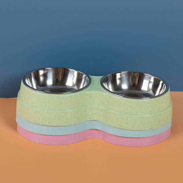 6d88c4fd-5e45-432f-8bab-b0a77d3a1acd.jpg Double Pet Bowls Dog Food Water Feeder Stainless Steel Pet Drinking Dish Feeder Cat Puppy Feeding Supplies Small Dog Accessories