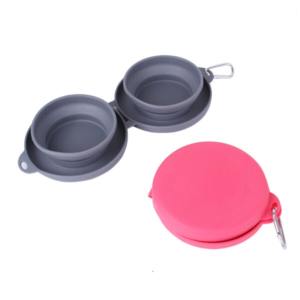 76cac71f-faea-4e8d-9307-c0fbd53c0c31.jpg Rubber Foldable Double Bowl Pet Feeding Bowl Pets Supplies Dog Cat Bowls