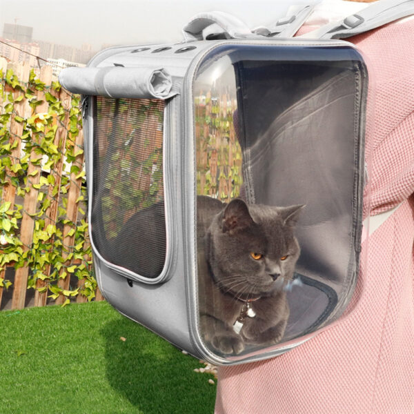 7c877a86-76fd-4903-9557-c7617e49a0d9.jpg Pet Cat Carrier Backpack Breathable Cat Travel Outdoor Shoulder Bag For Small Dogs Cats Portable Packaging Carrying Pet Supplies