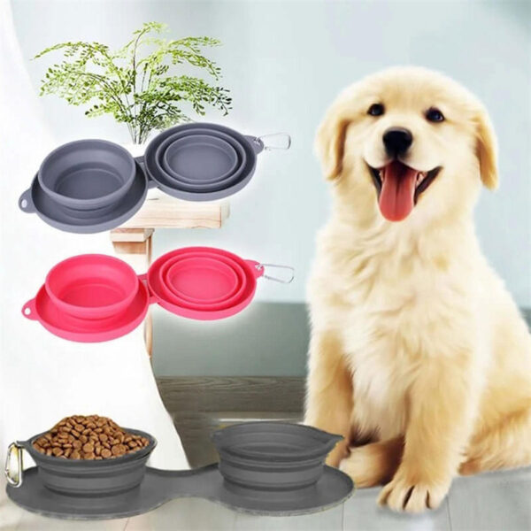 83e6e86b-e72c-4ee8-ab22-c945899fe606.jpg Rubber Foldable Double Bowl Pet Feeding Bowl Pets Supplies Dog Cat Bowls