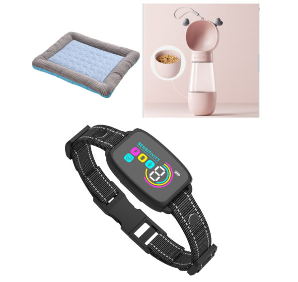 840e400f-10df-4967-a98f-ca933188c877.jpg Smart Automatic Anti Barking Dog Collar Rechargeable Bark Stopper Stop Barking HD Digital Display IP67 Waterproof Collar For Dogs Pet Products
