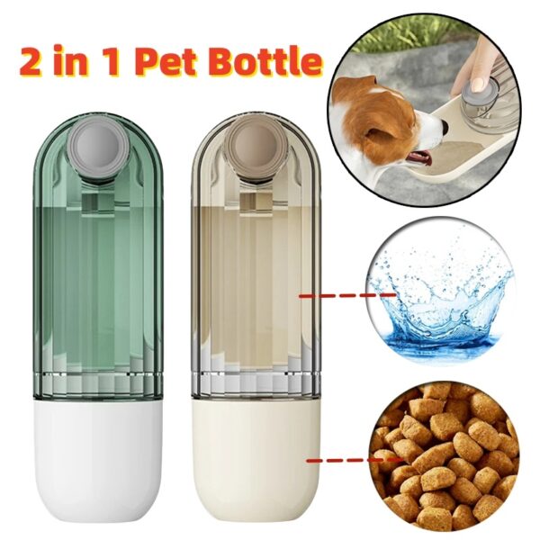9b788f5c-9947-4b63-b237-a5782e5d52af.jpg 2 In 1 Pet Water Cup Segment Design Green Dog Walking Portable Drinking Cup Dog Feeding Supplies Pet Supplies Dog Walking Water Feeder Pets Products