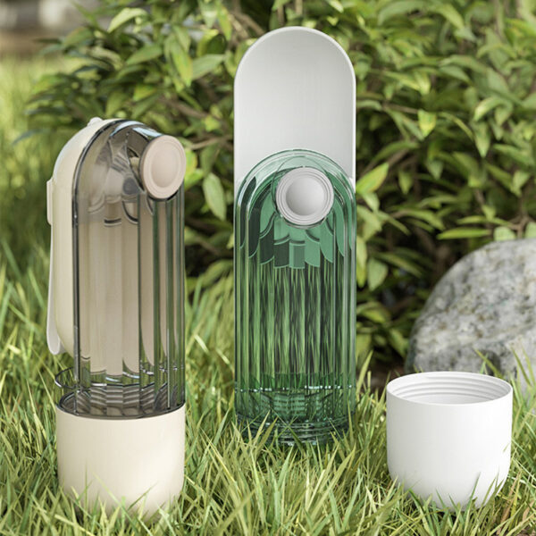 bee63f3a-2b82-4579-979c-e5793449a909.jpg 2 In 1 Pet Water Cup Segment Design Green Dog Walking Portable Drinking Cup Dog Feeding Supplies Pet Supplies Dog Walking Water Feeder Pets Products