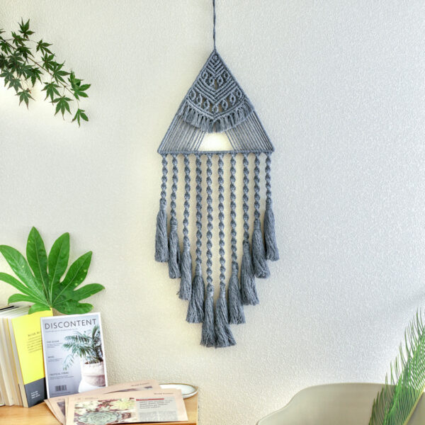 dc544628-5ffb-4010-96bc-bb0e7eff5cf8.jpg Handwoven Home Decor Triangle Dream Catcher Pendant