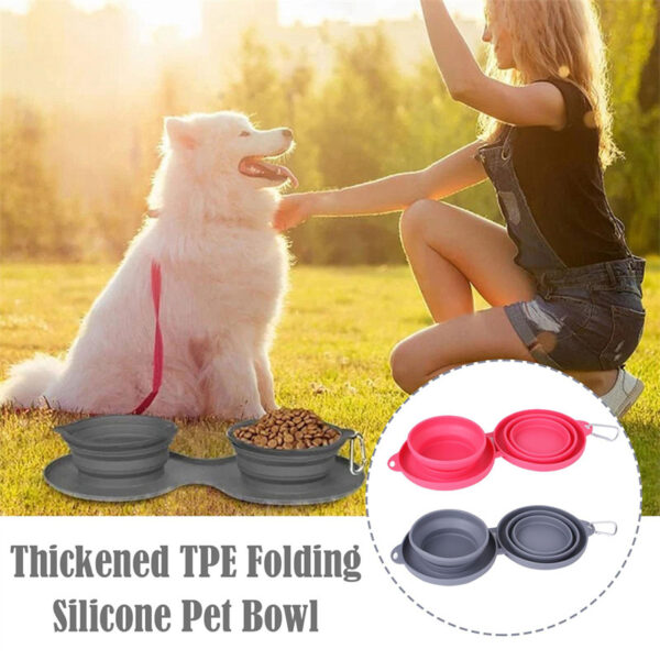 ed719143-5eb3-450c-b5c7-3dedc7de7478.jpg Rubber Foldable Double Bowl Pet Feeding Bowl Pets Supplies Dog Cat Bowls